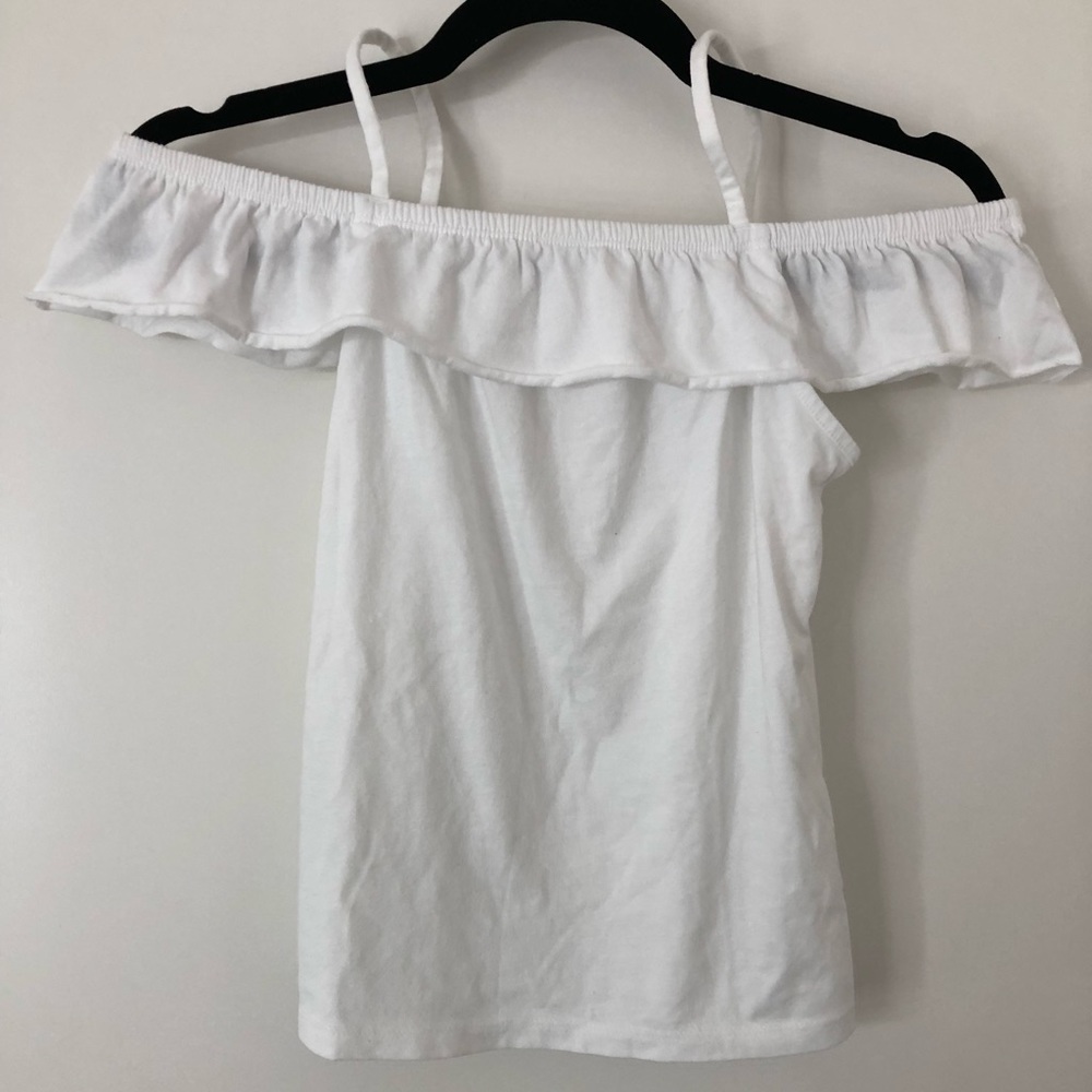 White off the shoulder shirt